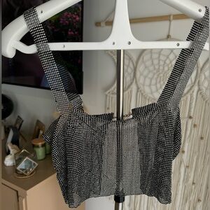 Pookie & Sebastián diamond open back crop